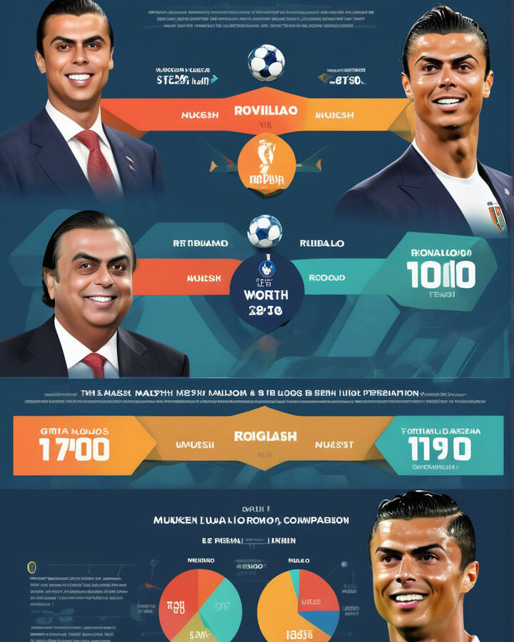 Ronaldo vs Ambani net worth in rupees,